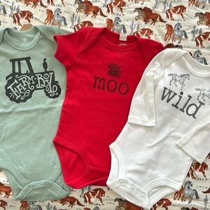 Adorable Western Farm Onesie Lot